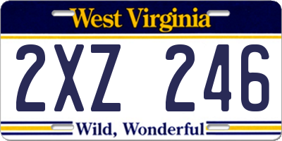 WV license plate 2XZ246