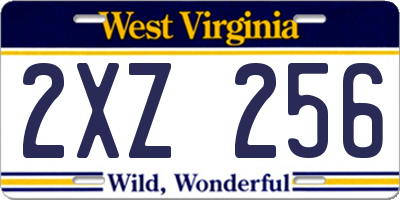 WV license plate 2XZ256