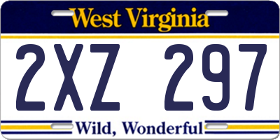 WV license plate 2XZ297