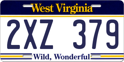 WV license plate 2XZ379