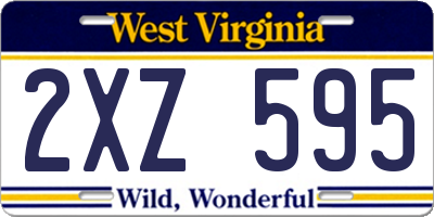WV license plate 2XZ595
