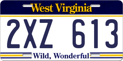 WV license plate 2XZ613