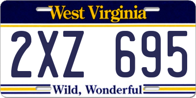 WV license plate 2XZ695
