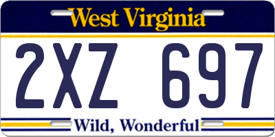 WV license plate 2XZ697