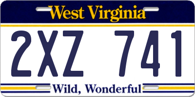 WV license plate 2XZ741