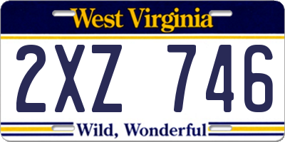 WV license plate 2XZ746