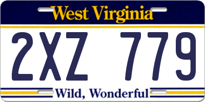 WV license plate 2XZ779