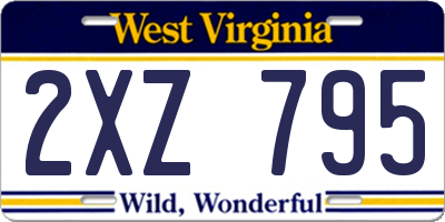 WV license plate 2XZ795