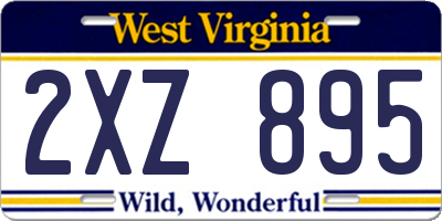 WV license plate 2XZ895