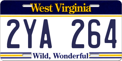 WV license plate 2YA264