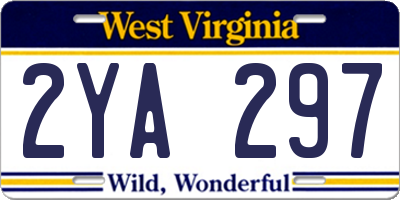 WV license plate 2YA297