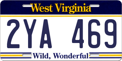 WV license plate 2YA469