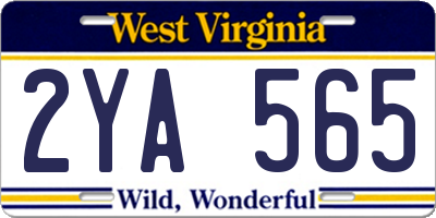 WV license plate 2YA565