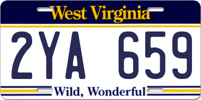 WV license plate 2YA659