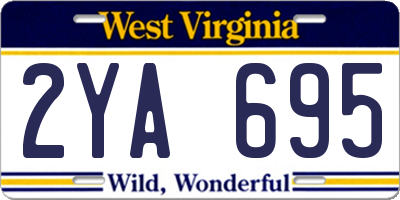 WV license plate 2YA695
