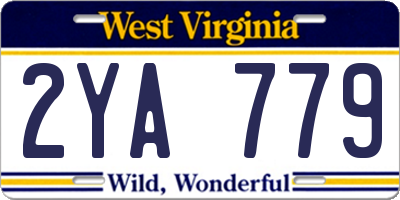 WV license plate 2YA779