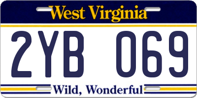 WV license plate 2YB069