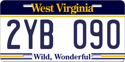WV license plate 2YB090