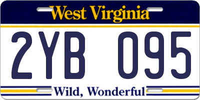 WV license plate 2YB095