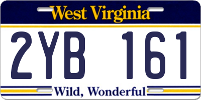 WV license plate 2YB161