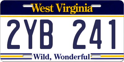 WV license plate 2YB241