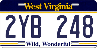 WV license plate 2YB248