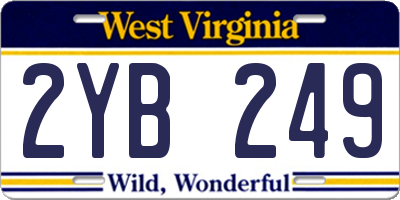WV license plate 2YB249