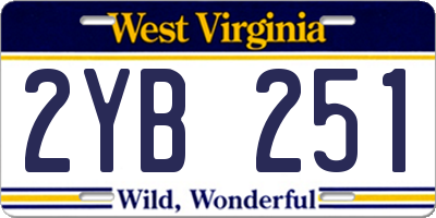 WV license plate 2YB251
