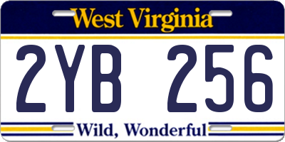 WV license plate 2YB256