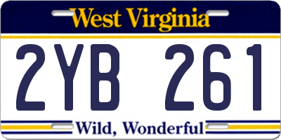 WV license plate 2YB261