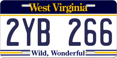 WV license plate 2YB266
