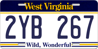 WV license plate 2YB267