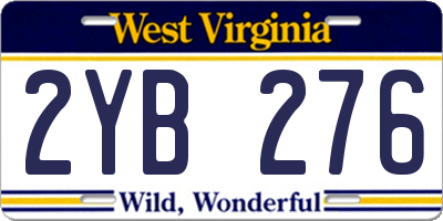 WV license plate 2YB276