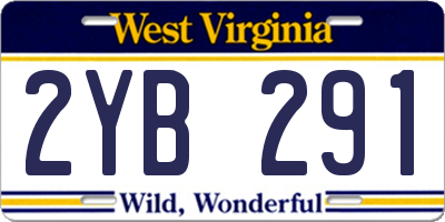 WV license plate 2YB291