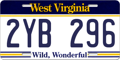 WV license plate 2YB296