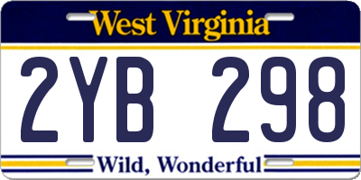 WV license plate 2YB298