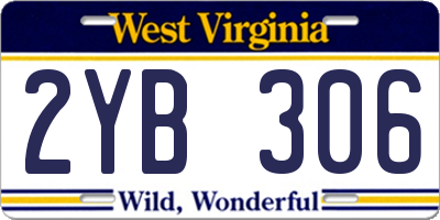 WV license plate 2YB306