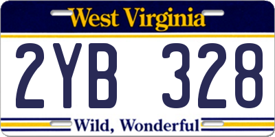 WV license plate 2YB328