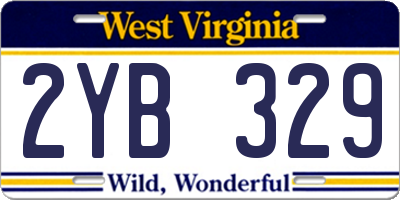 WV license plate 2YB329