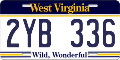 WV license plate 2YB336