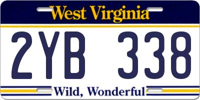 WV license plate 2YB338