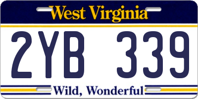 WV license plate 2YB339