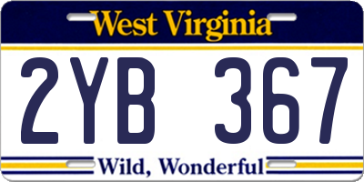 WV license plate 2YB367