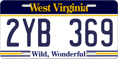 WV license plate 2YB369