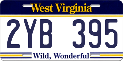 WV license plate 2YB395