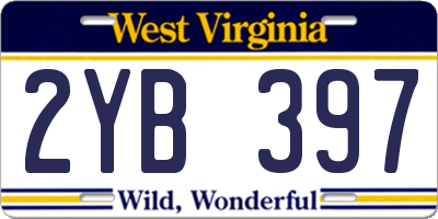 WV license plate 2YB397