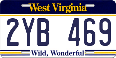 WV license plate 2YB469
