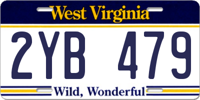 WV license plate 2YB479