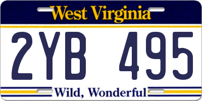 WV license plate 2YB495