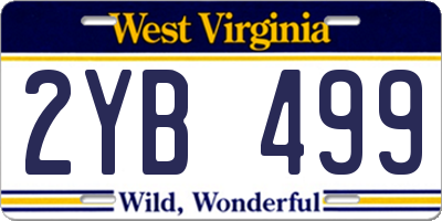 WV license plate 2YB499
